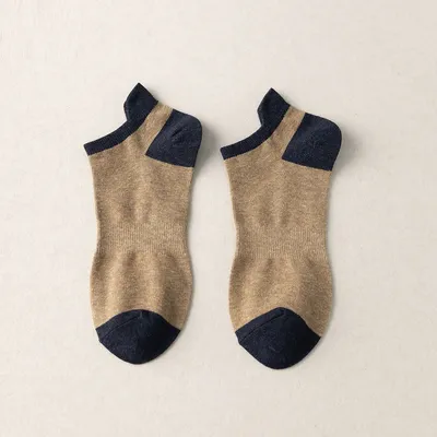 Spring And Summer Thin Cotton Breathable Deodorant Color-blocking Short Boat Socks