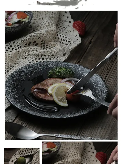 Creative Single-Sided Imitation Stone Handle Mirror