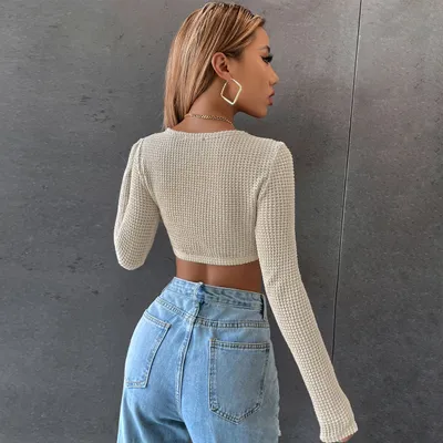 Women's Round Neck Knitted Bottoming Shirt