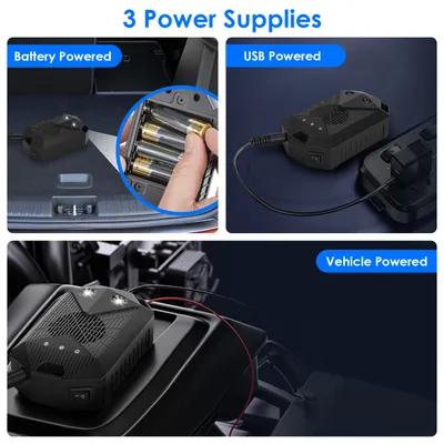 2 Pack Under Hood Ultrasonic Rodent Repeller Rodent Control Deterrent Chaser Blocker For