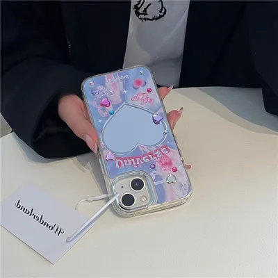 INS Cartoon Purple Bear Phone Case