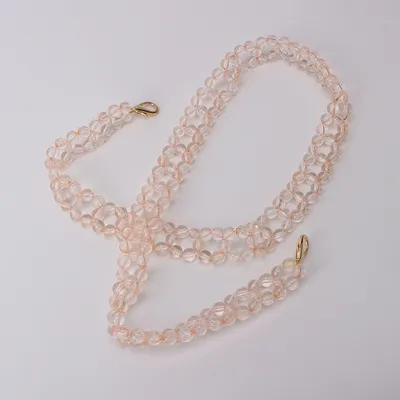 Fashionable acrylic orange bubble bead string handbag