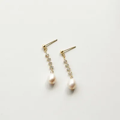 Pearl Earrings Women's Long Temperament