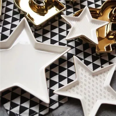 Home Pentagram-shaped Ceramic Key Storage Tray