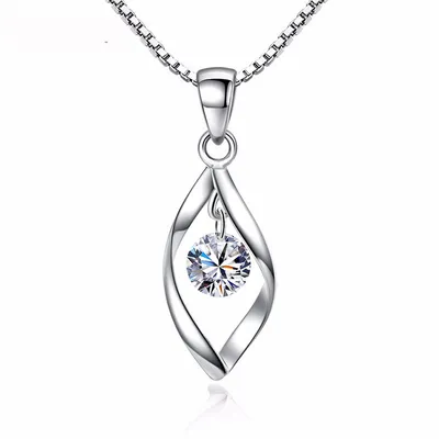 Zircon Twist Fashion Necklace Pendant