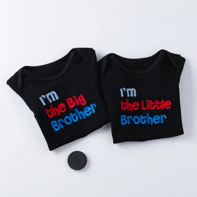 Cartoon animal alphabet black white baby romper