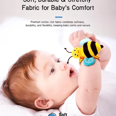 Baby Wrist Rattle Socks And Foot Finder Set Perfect Baby Toys For 0-12 Months Newborn Boys And Girls As Shower Gifts Garden Bug Series