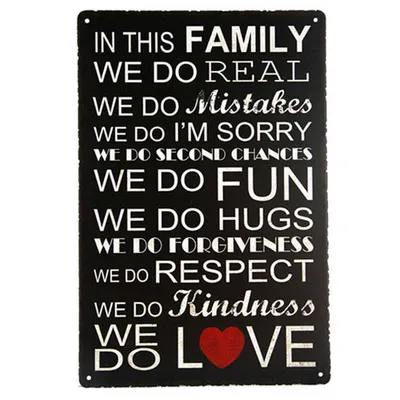Metal Craft Painting Wall Decoration Character Slogan