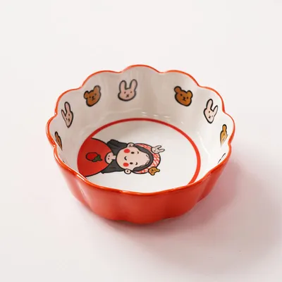 Ceramic Cartoon Cute Fruit Girl Salad Bowl