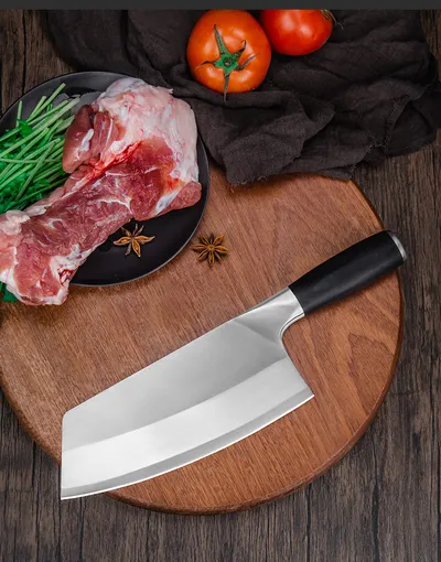 Household Wooden Handle Slicing Stainless Steel Kitchen Knife Chef's Special Tool