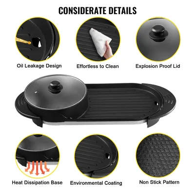 Household Multifunctional Non-stick Mandarin Duck Shabu-shabu Baking Tray