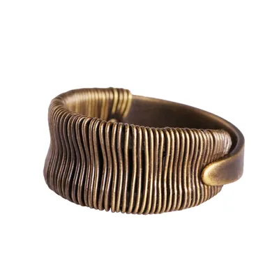 Copper Wire Winding Process Retro And Old Personality Ring
