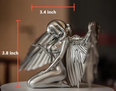 Silver Angel Wings Resin Craft Desktop Ornaments