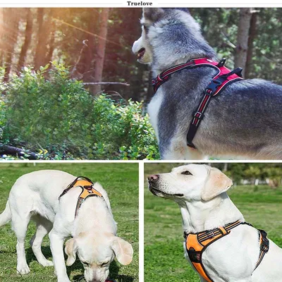 Truelove Pet Adjustable Safety Reflective Nylon Harness for Big Medium Large Dogs