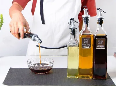 Large Oil Bottle Leak-proof Glass Oil For Household Kitchen