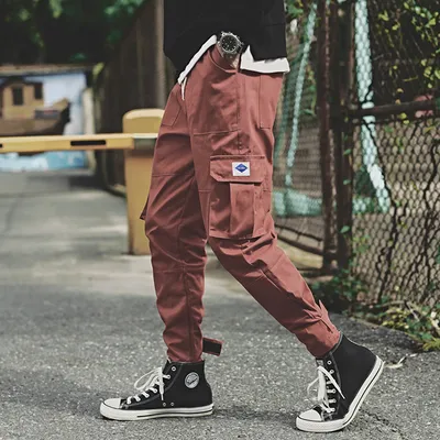 Men's Trousers Overalls Plus Size Cropped Trousers Casual Pants Men's Small Feet Long Pants