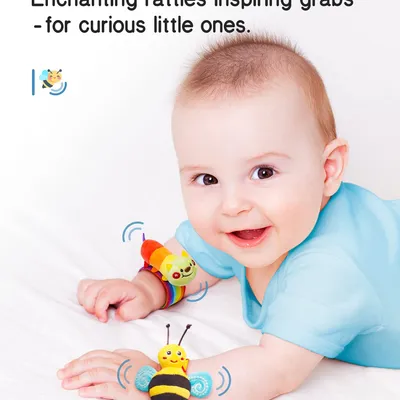Baby Wrist Rattle Socks And Foot Finder Set Perfect Baby Toys For 0-12 Months Newborn Boys And Girls As Shower Gifts Garden Bug Series