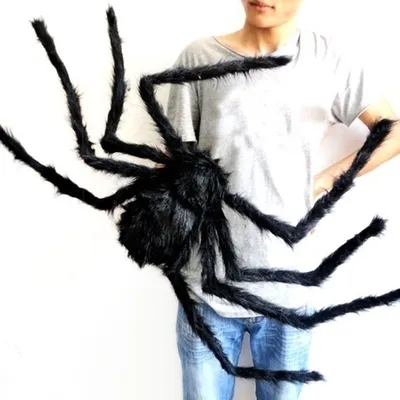Halloween Ghost Festival Supplies Bar Decoration Props Plush Spider Haunted House Prop Indoor Outdoor Giant Decor