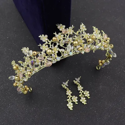 Bridal Golden Headband Hair Accessory Crown