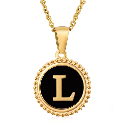Fashion Stainless Steel Letter Necklace Female