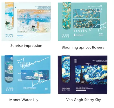 Van Gogh Art Handbook DIY Decorative Book Clip Fridge Magnet
