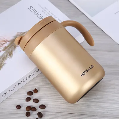 Stainless Steel Mug Portable Couple Style With Handle