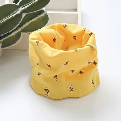 Children's Cartoon Printed Cotton Scarf For Wind And Cold Protection