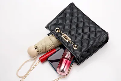 Mini Chain Shoulder Bags Rhombus Sewing Small Square Bags For Women