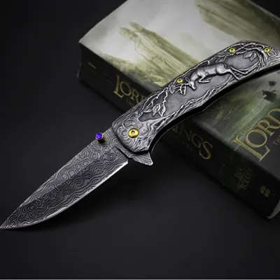 Craft Folding Wild Survival Camping Anti-height Hardness Steel Knife