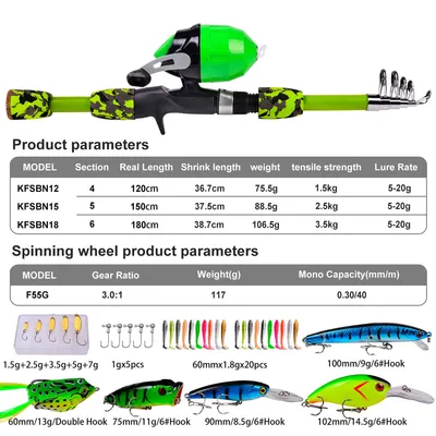 Mini Color Foam Fishing Rod Bag Combination