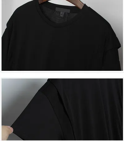 Summer Men's Short-sleeved T-shirt With Round Neck Streamers