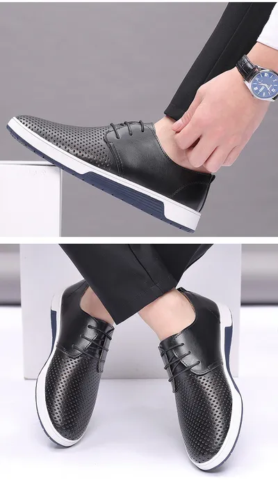 Leather Shoes Men's Business Formal Workwear Shoes Black Trendy Soft Shoes