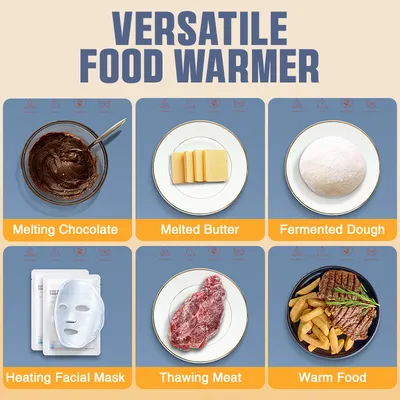 Silicone Food Warmer Tray With Timer And Child Lock Five-Level Temperature Adjustment Heat-Retaining Pad Silicone Insulated Food Tray