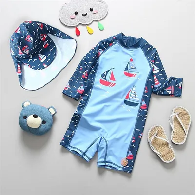 Swimsuit Boy Baby Child One-Piece Sunscreen