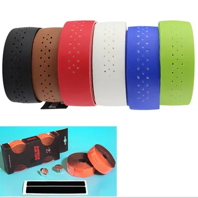 Wear-resistant anti-skid road handlebar with bicycle strap