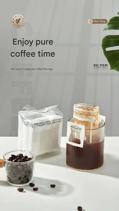 Disposable Coffee Filter Bags Pour-Over Coffee Grounds Filter Paper Imported Drip Coffee Filter Bags Coffee Filter Paper Drip Filter Paper