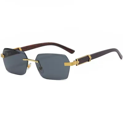 Frameless Cut-Edge Gradient Marine Eye Protection Sunglasses