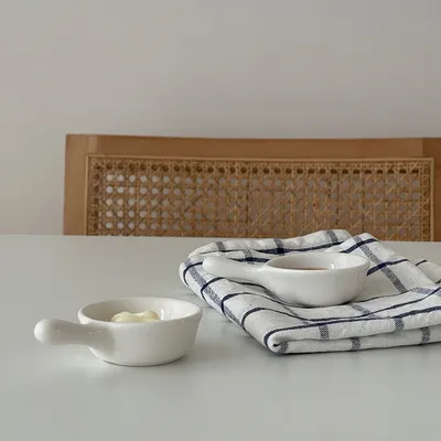 طبق غمس الطبق الياباني بمقبض صغير صلصة الطماطم