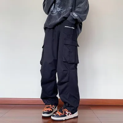 Men's Multi Pocket Straight Casual Trousers