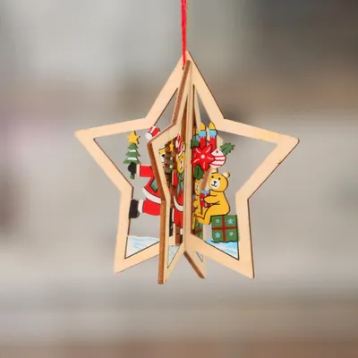 New Christmas Wooden Creative Pendant Decoration Supplies