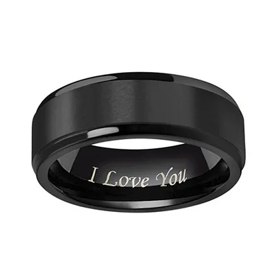 Lovers' Titanium Steel Frosted Ring