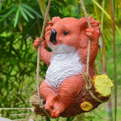To Swing Kaola Panda Koalas Animal Hanger Resin Crafts Pendant Kindergarten Shop Soft Decoration