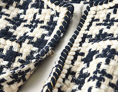 Houndstooth Small Fragrance Jacket Women Clothing