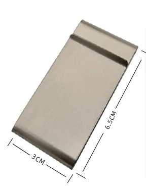 Big Wallet New Crafts Stainless Steel Wallet Double-sided Bill Holder Portable Coin Wallet