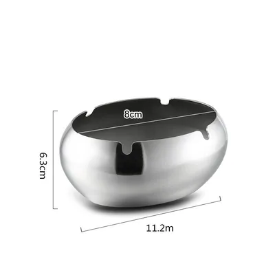 Thickened Stainless Steel Ashtray With Lid