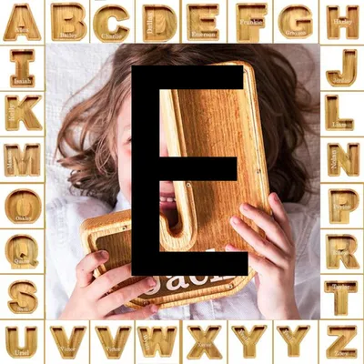 Wooden Piggy Bank Creative English Alphabet Piggy Bank Wooden Acrylic Crafts