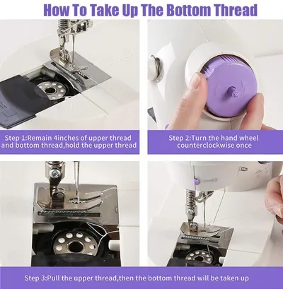 Portable Mini Electric Sewing Machine Multifunctional Desktop Tailor Home Use