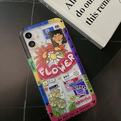 Tide Brand Retro Graffiti Silicone Phone Case