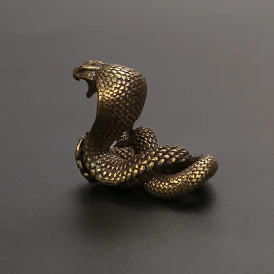 Pure Copper Zodiac Snake Tea Table Ornament