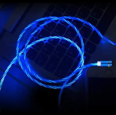 1m Elbow Streamer Data Cable Magnetic USB/Type C/Micro Cable Fast Chargeing Cable